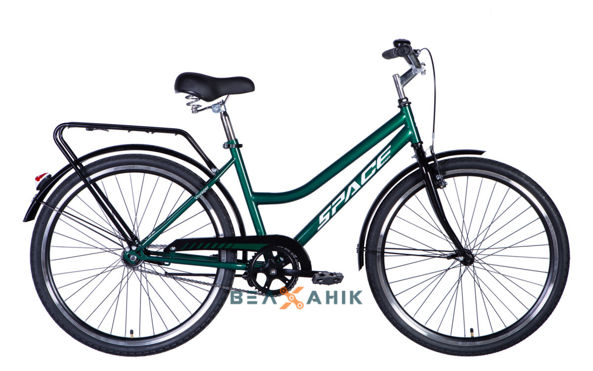 Велосипед 26/quot; SPACE VOYAGER 049 (рама 17/quot;) St з багажником зелений, фото 1
