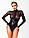 Боді Noir Handmade F321 Edge wetlook and mesh body with rings - M, фото 3