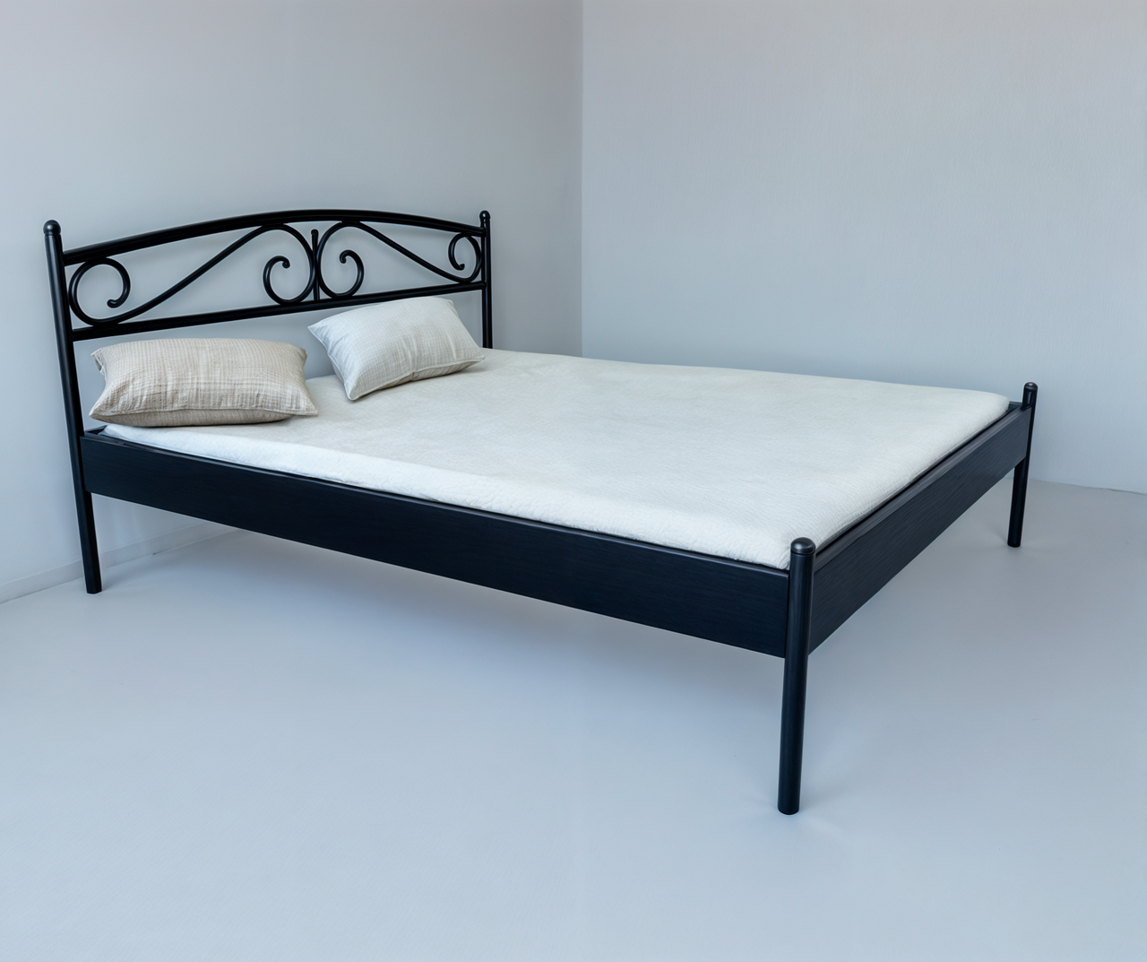 Ліжко Tobi Sho VERONA-1 полуторне металеве 200X140 Чорний