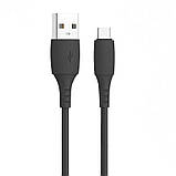 Кабель зарядки та синхронізації Quantum USB/Type-C 5A 25Вт, силіконовий, 1 м чорний, 1шт/уп, фото 2