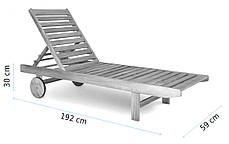 Дерев'яний шезлонг для саду Bahamas, фото 2