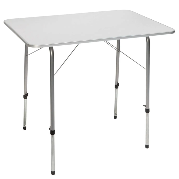Туристичний Стіл Розкладний Bo-Camp Adjustable Height 80x60 cm Grey (1405505) Кемпінговий Складаний Столик для риболовлі, фото 1