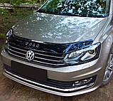 Дефлектор капота VW Passat B-6 2005-2010 Мухобійка Фольксваген Пасат B-6, фото 3