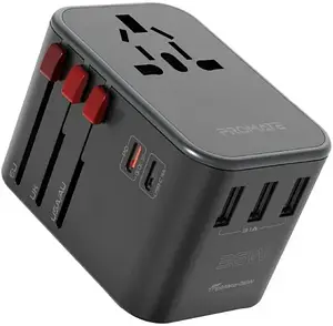 Мережевий перехідник Promate TripMate-36W Black