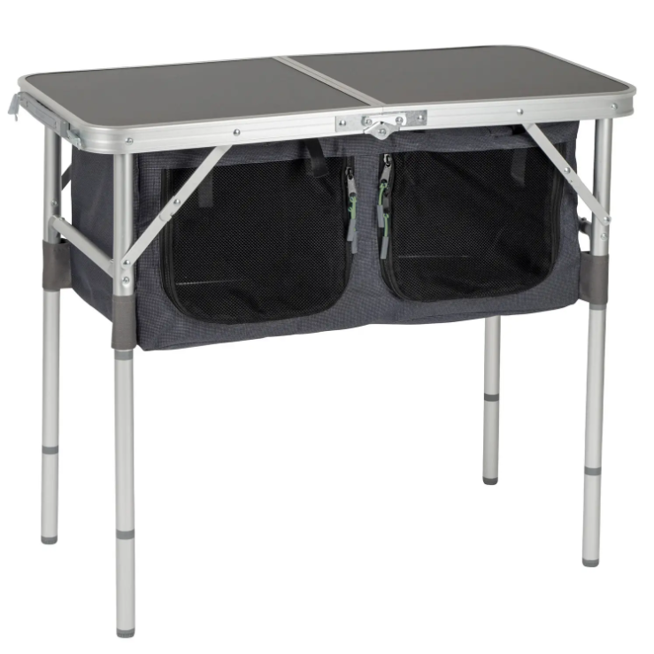 Туристичний Стіл Розкладний Bo-Camp Otter 80x40 cm Anthracite (1693680) Кемпінговий Складаний Столик для риболовлі
