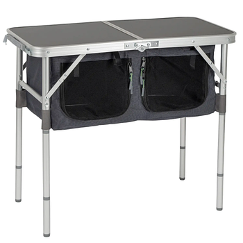Туристичний Стіл Розкладний Bo-Camp Otter 80x40 cm Anthracite (1693680) Кемпінговий Складаний Столик для риболовлі