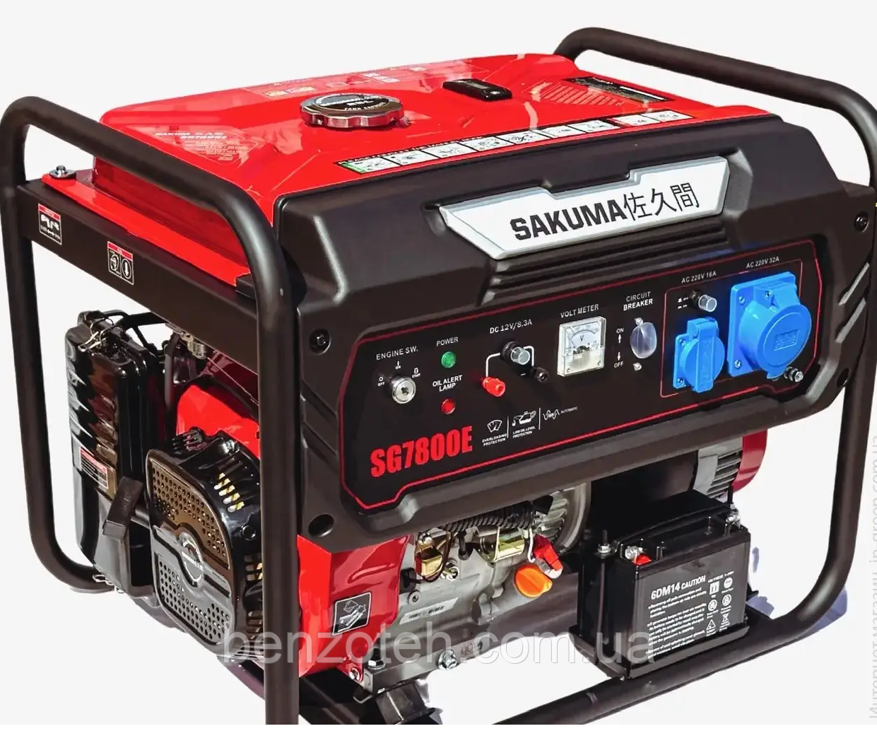 Генератор бензиновий SAKUMA SG7800E (потужність 6,0/6,5 кВт, електростартер), фото 1
