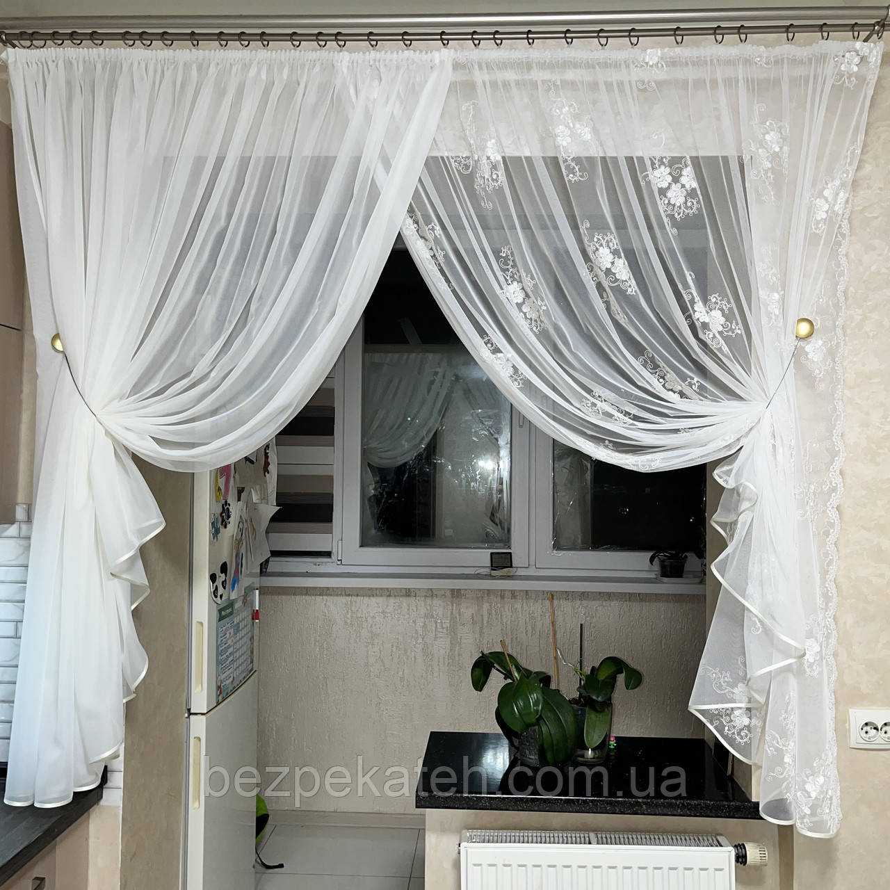 Купить Гарна тюль для кухні. Готова тюль. Тюль у стилі Прованс. Тюль до ...