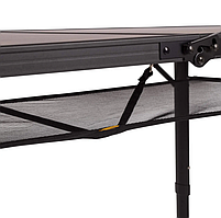 Туристичний Стіл Розкладний Bo-Camp Woodbine Oval 150x80 cm Black/Wood look (1404230) Кемпінговий Складаний Столик для риболовлі, фото 8