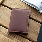 Шкіряне портмоне під паспорт із натуральної телячої шкіри з фіксацією на кнопці Сlark Cognac коньячна, фото 10