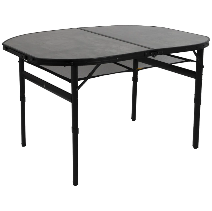 Туристичний Стіл Розкладний Bo-Camp Northgate Oval 120x80 cm Black/Grey (1404187) Кемпінговий Складаний Столик для риболовлі
