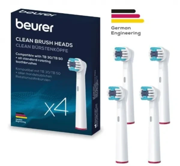Насадка для електричної зубної щітки Beurer TB_30/50_C_4 White 4 шт