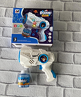 Мильні бульбашки Bubble Gun, пістолет на батарейках із запаскою мильної рідини, Блакитний 358-2