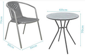 Набір меблів для балкона коричневий Simple Focus Garden, фото 2