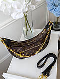 Сумка жіноча Louis Vuitton Loop коричневий+чорний, фото 7