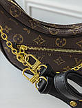 Сумка жіноча Louis Vuitton Loop коричневий+чорний, фото 10