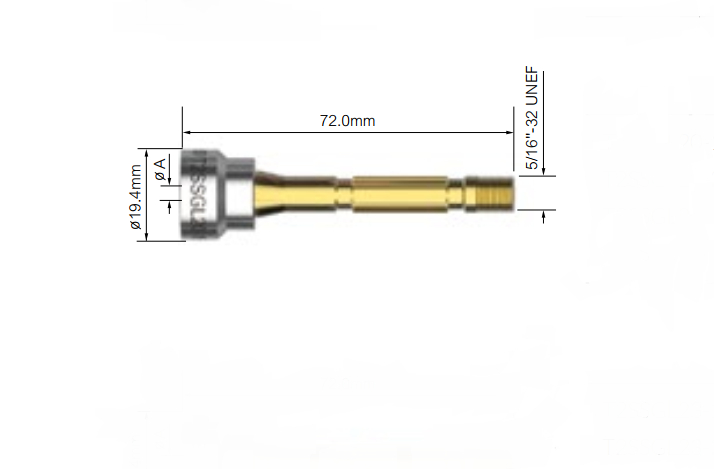 Корпус цанги газової лінзи серії Super (T2SSGL20 - 1.6mm; 2.4mm) до пальника T2FX та T3WFX серії ARC