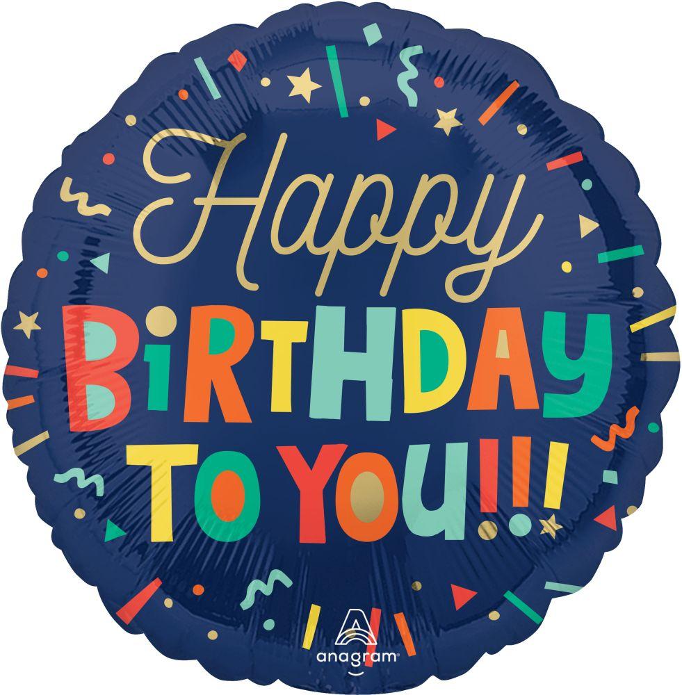 Anagram 18" З Днем народження HB серют фольгована куля — В УП