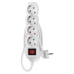 Фільтр живлення Emos (P1421R) з вимикачем, 4 розетки, 1.5 м, White