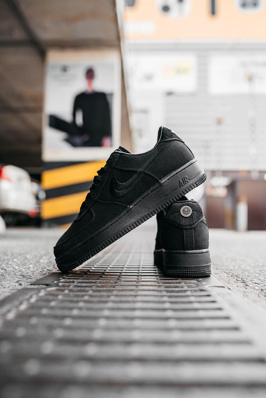 Кросівки чоловічі Nike Air Force 1 Low Stussy Black CZ9084-001, фото 1