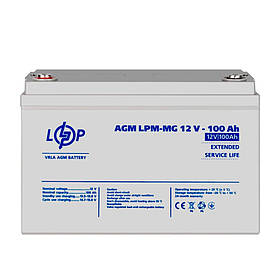 Акумулятор мультигелевий AGM LPM-MG 12V 100 Ah LogicPower 3877