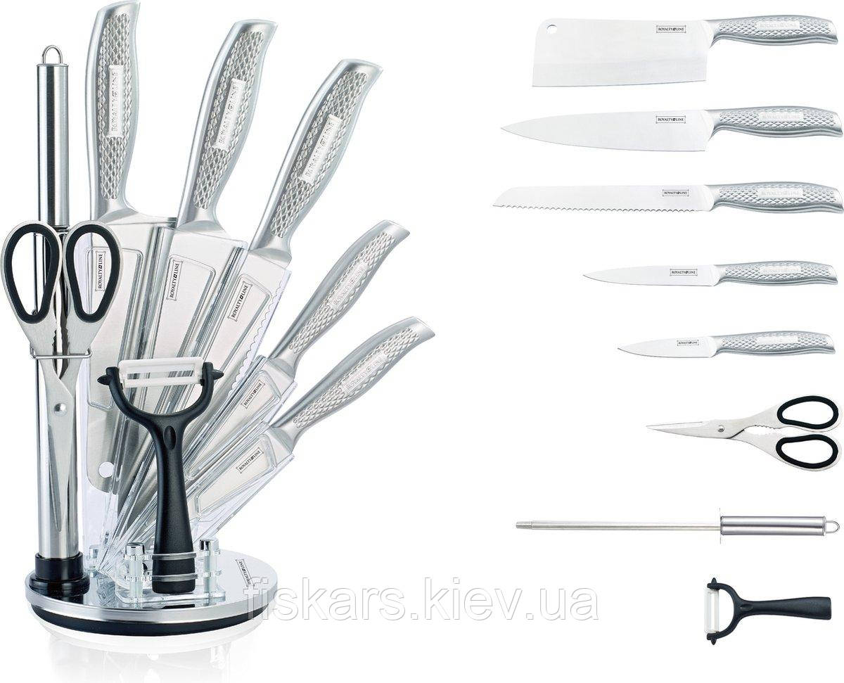 Набір ножів Royalty Line з 9 предметів Silver (RL-KSS510)