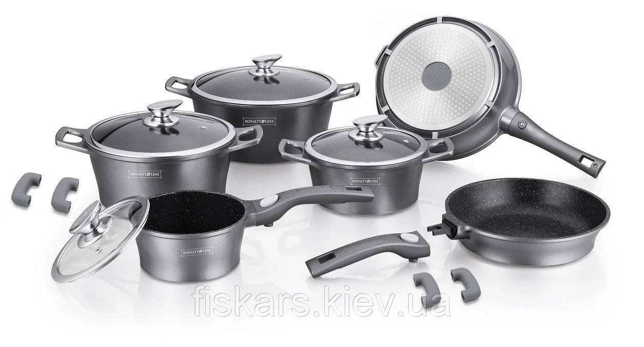 Набір посуду 17 предметів Royalty Line (RL-ES1014M Silver)