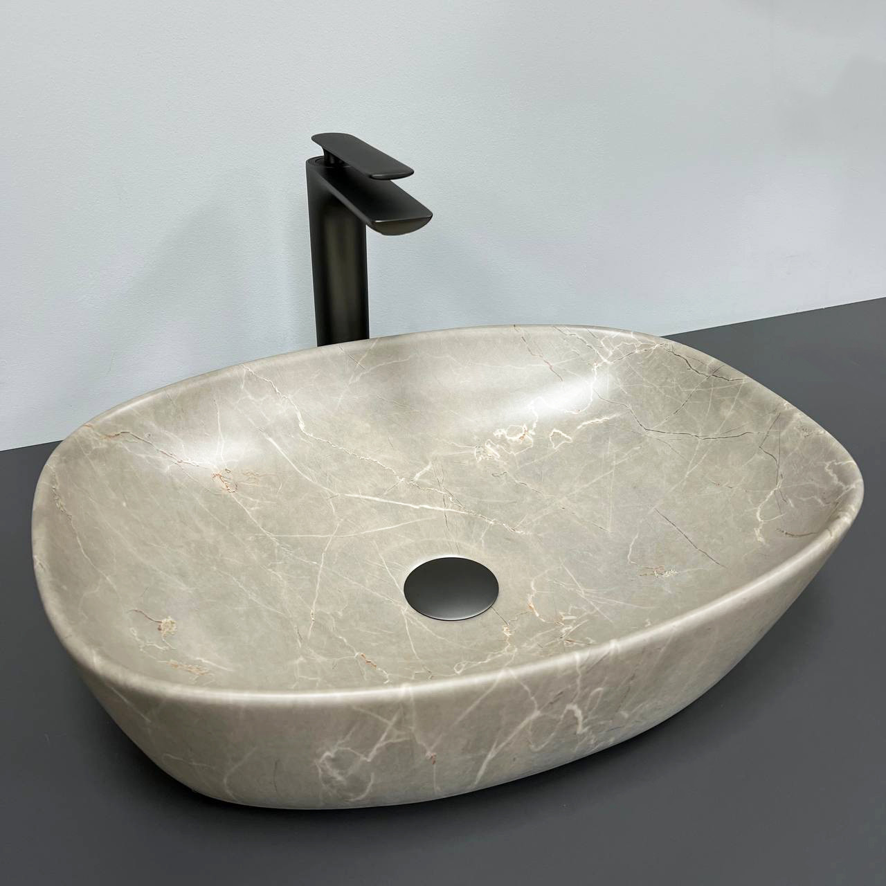 Умивальник (раковина) VBI OLBIA BEIGE STONE MATT накладний Baumar - Завжди Вчасно