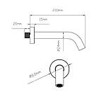 Вилив для систем прихованого монтажу Qtap Vytok 200 мм округлий QTVYT246BLM45931 Black Matt, фото 2