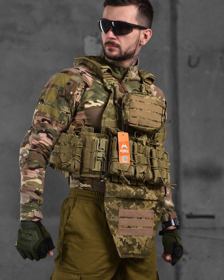 Плитоноска 4 точки скидання піксель Attack з напашником ВН1062