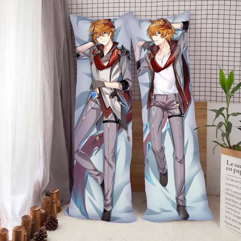 Подушка-обіймашка 3D Дакімакура Тарталья Genshin Impact 3756_F 16497 130х40 см ID 4785779