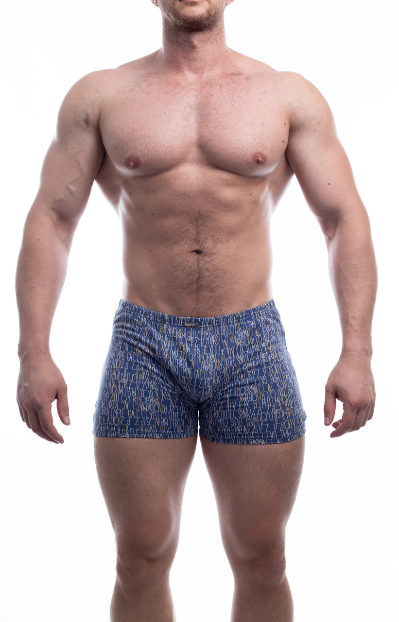 Bono чоловічі труси шорти боксери 950427 Світло-синій/Букви 56, 95% хлопок, 5 % эластан, фото 1
