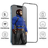 Захисне 2.5D скло Blueo Corning Gorilla Glass для Apple iPhone 14 Pro (6.1") Чорний, фото 3