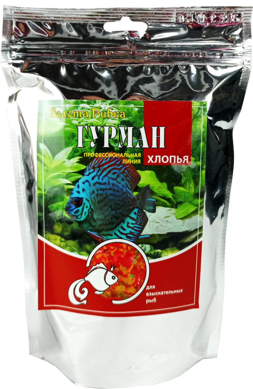 Корм ТМ Золота Рибка, Гурман, пластівці 500 ml. Високоякісний корм для дискусів та інших риб