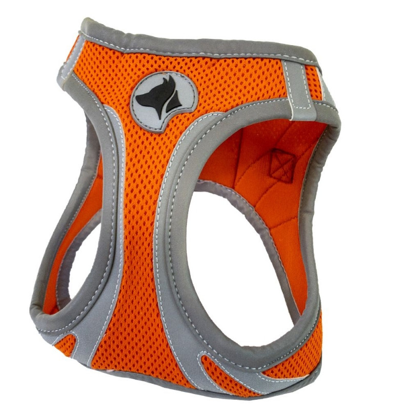 Світловідбиваюча шлея для собак ORANGE HIKING REFLECTIVE Croci, S 34-41 см помаранчева, фото 1