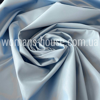 Шкірзам стрейч на трикотажній основі 150 см однотон Блакитний