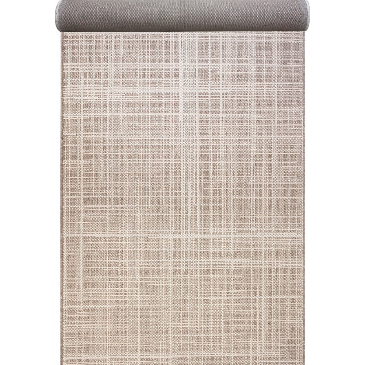 1м Доріжка без ворсу бежева абстракція на гумовій основі, не ковзає Flex 19171/111