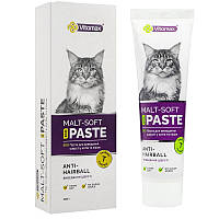 Мальт-паста для кішок Malt-soft для виведення шерсті зі шлунка 100 г Vitomax