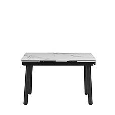 Стіл обідній розкладний керамічний стільниця ASHWOOD DT-2402B white glossy ceramics Evrodim, фото 4