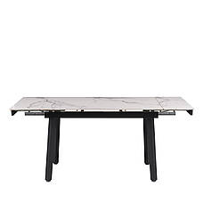 Стіл обідній розкладний керамічний стільниця ASHWOOD DT-2402B white glossy ceramics Evrodim, фото 5