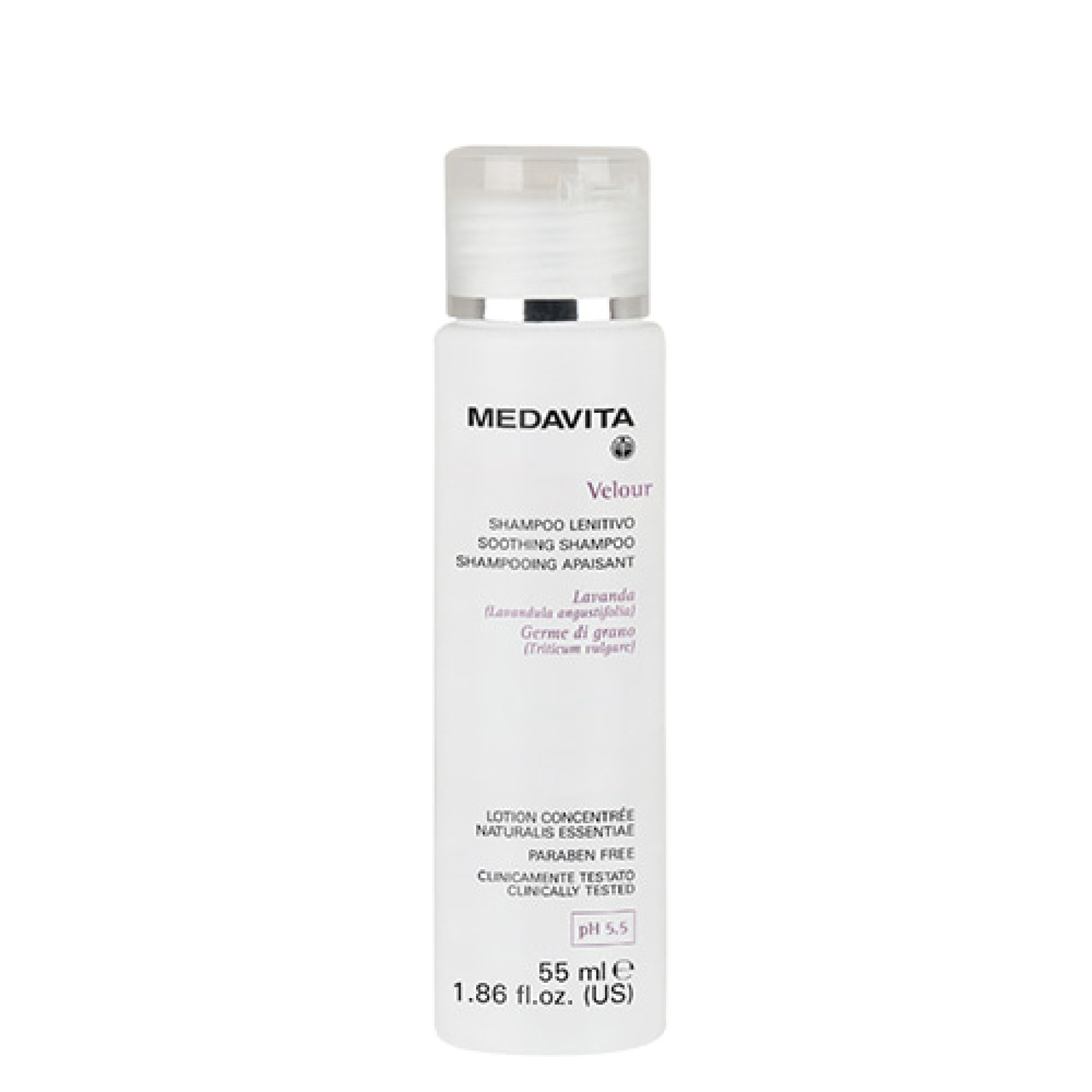 Шампунь заспокійливий для чутливої шкіри голови Medavita VELOUR Shampoo Lenitivo