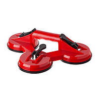 Тримач-присоска для скла потрійна 3*120мм max 160кг INTERTOOL HT-7103