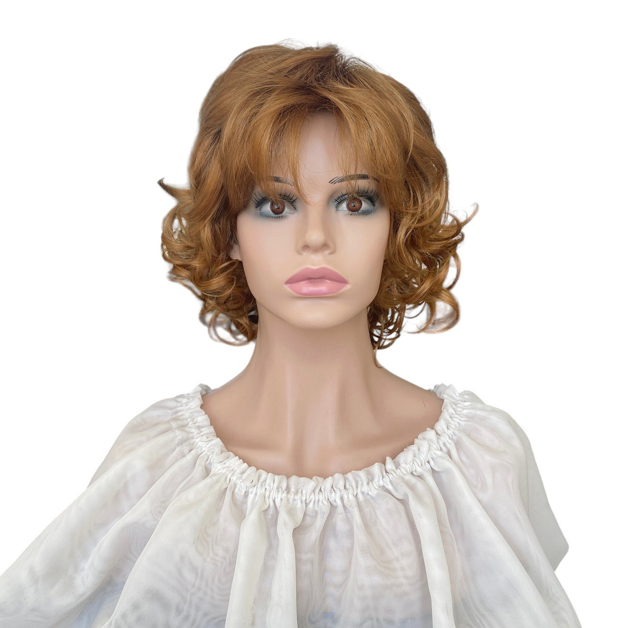 Перука русява золотиста коротка коротка стрижка жіноча для жінок для щоденного носіння Hivision 1560a-27c, фото 1