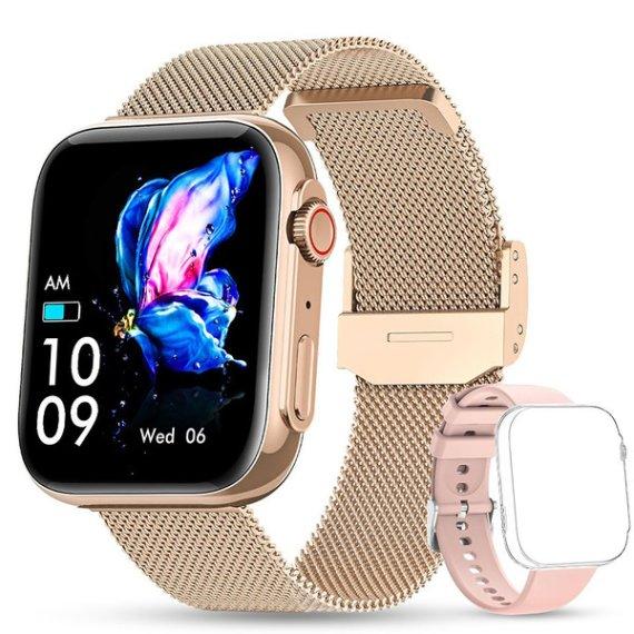 Жіночий розумний наручний годинник Smart Sensation + 2 ремінці (Gold)
