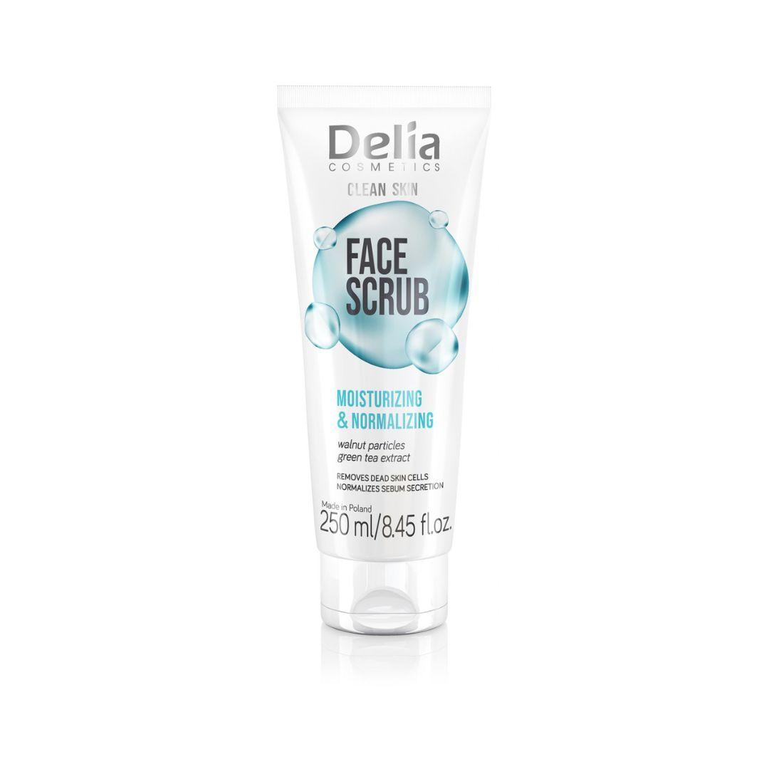 Скраб для обличчя зволожуючий нормалізуючий Delia Cosmetics Clean Skin, 250 мл