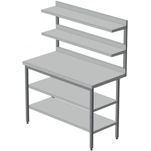 Стіл виробничий з надбудовою і полицями, фото 1