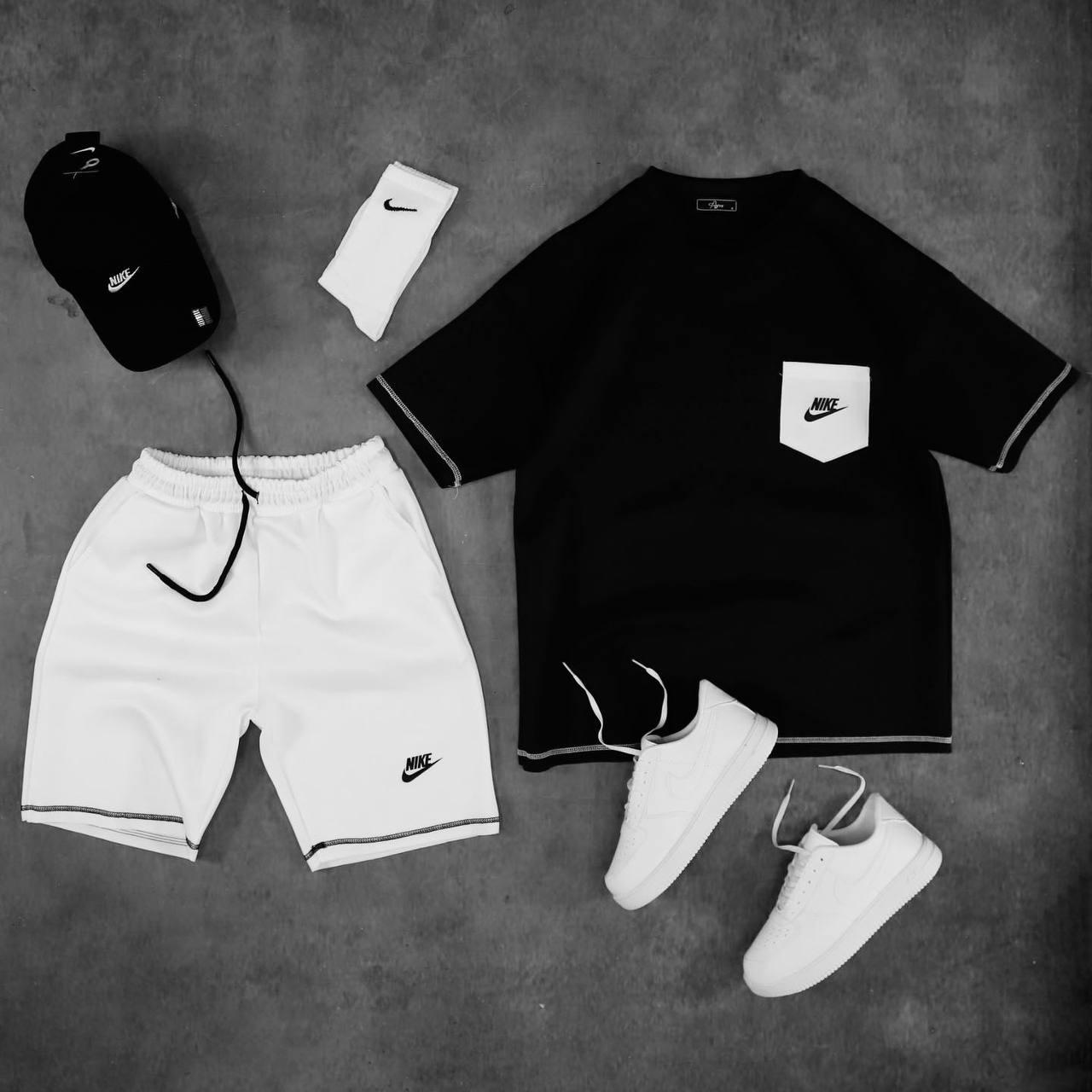 Cпортивний чоловічий костюм Nike (футболка+шорти)