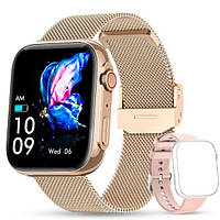 Жіночий смарт наручний годинник Smart Sensation з 2 ремінцями (Gold)
