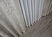 Комплект (2шт 1,3х2,7м.) готових штор з льону. Колір сірий. Код 1406ш 39-758, фото 7