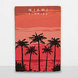 Дерев'яний постер Маямі А5, фото 6